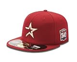 MLB Houston Astros Authentic On Field 59Fifty Cap by New Era (Brick Red, 7 1/8)