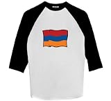 Armenia Flag - Raglan 3/4 Sleeve T-Shirt