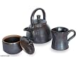 Ceramic tea set, 'Dark Chocolate'