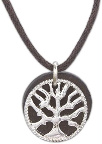 Cruz Accessories Tree of Life on Leather Back 16" Cord Boho Necklace