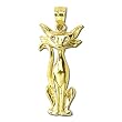 Polished Finish 14Kt. Yellow Gold. 29 mm X 14 mm Designer Style Sitting Cat meow Charm Pendant