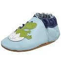 Robeez Infant/Toddler Hatching Dino Soft Sole Crib Shoe,Blue,6-12 Months (US Toddler 2.5-4 M)