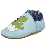 Robeez Infant/Toddler Hatching Dino Soft Sole Crib Shoe,Blue,6-12 Months (US Toddler 2.5-4 M)