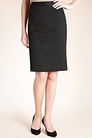Knee Length Geometric Jacquard Pencil Skirt
