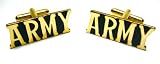 Brass Stamped US Army Emblem Military Cufflinks w/Gift Box