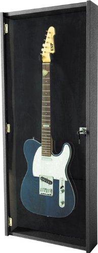 Musician's Gear Electric Guitar Display Case, Black