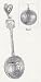 2 piece Pewter COFFEE cup SCOOP Spoon Hook SET Kitchen