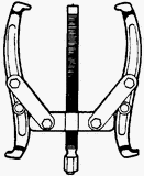 Spreader Clamps: Danaher Tool Group 3552 6" 2-Jaw Gear Puller