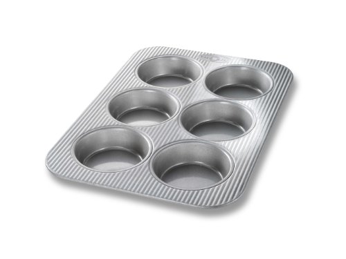 USA Pans Mini Round Cake Panel Pan, 6 Wells