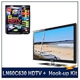 Samsung - LN60C630 - 55 1080p 120Hz LCD HDTV + High-performance Hook-Up & Maintenance Kit: 2 High Performance HDMI Cables, 1 Component Video Cable, 1 Optical Audio Cable, 1 TV Cleaning Kit