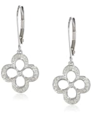 Sterling Silver Flower Diamond Earrings (0.14 cttw, I-J Color, I2-I3 Clarity)
