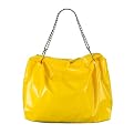 Xhilaration&reg; Large Patent Tote with Chain -Yellow