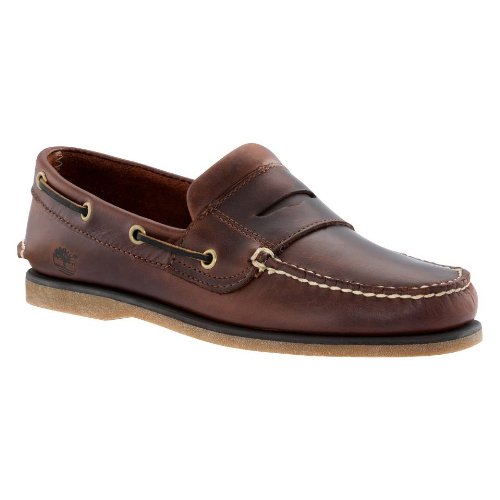Timberland Men's Penny Classic Boat Shoes - Brown Smooth 11 - Regular