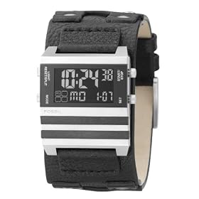 Fossil Digital Black Dial Watch