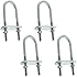 4pc Round U-Bolt Set 4" x 3/16" Galvanized Steel