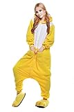 Newcosplay Polar Fleece Onesies Pajamas (XL, Yellow Duck)