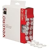 VELCRO Brand - Sticky Back - 3/4" Coins, 200 Sets - White