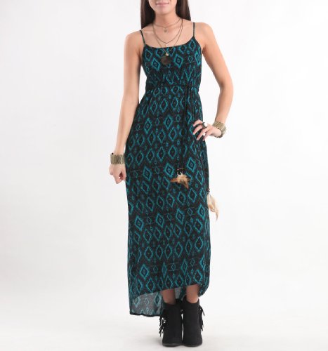 Kirra Womens Maxi Tribal Belted Dress