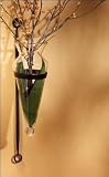 Tuscan Iron Metal & Glass Flower Wall Pocket Vase