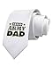 TooLoud Proud Army Dad Printed White Neck Tie