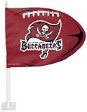 NFL Tampa Bay Buccaneers Football Shaped Car Flag