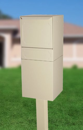 dVault Full Service Locking Mailbox, Sand Post/Column Mount Delivery Vault, Box and Center Mount In-Ground Post Kit, DVU0050PI-6-KIT, Sand