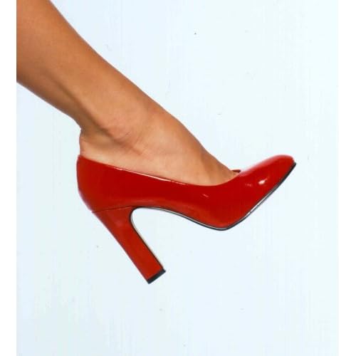 Baby Doll 50's Style Round Toe, 4 inch Block Heel