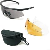 Wiley X Sunglasses PT-1 3 Lens Set with Smoke, Light Rust, and Clear Lenses plus Nylon Zip... by 