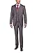 Luciano Natazzi Men's Two Button Bird's Eye 3 Piece Modern Fit Vested Suit