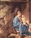 Giorgione (Adoration of the Three Holy Kings, detail: Virgin and Christ child, ox and...