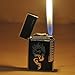Cool Dragon Pattern Decor Windproof Metal Refillable Cigarette Lighter Random Pattern and Color