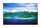 Aerial of Cook's Bay, French Polynesia,26 in. x 17.9 in.