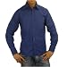 Mens Kenneth Cole New York blue button up long sleeve dress shirt. 100% authentic designer shirt with a classic fit and impeccable style. Featuring rounded hem and double button cuffs. Great brand name top with high quality light weight cotton which is great for both formal and casual occasions.