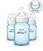 Philips AVENT Classic Plus BPA Free Polypropylene Bottles, Blue, 9 Ounce (Pack of 3)