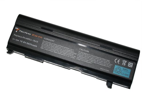 Techno Earth� NEW Laptop Battery for Toshiba Satellite A135-S4517 a135-s2266 A100-SP471 A100-ST2311 A100-ST3211 A105-S2041 A105-S2719 A135-S2336 A135-S2376 A135-S2396 M45-S1651 M55-S1391Wonderful HIGH CAPACITY 6600 mAH