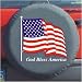 Black Bungee Spare Tire Cover (God Bless America and American Flag)