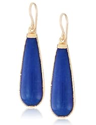 Devon Leigh Lapis Jade in 24k Gold Foiled Drop Earrings