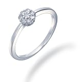 0.15 CT 7-Stone Diamond Cluster Ring In 10K White Gold