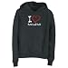 SWEATSHIRT WOMAN BLACK " NEW I LOVE ROCK AND ROLL " X-Large