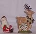 Department 56 2005 Stag and Santa Salt and Pepper Set New