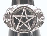 PENTAGRAM Star CLAWS Talons Silver Tone PEWTER RING Band