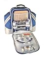 Deluxe Two Person Picnic Backpack in Two Tone Azur Blue
