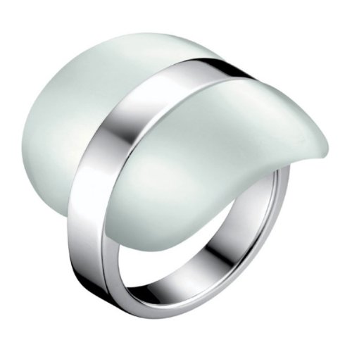 Calvin Klein Damen-Ring Treasure Weiss Glasstein 23x22 cm Gr.55 KJ82AR010207 Preisvergleich