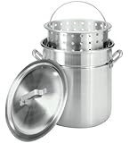 Bayou Classic 4042 42-Quart All-Purpose Aluminum Stockpot with Steam and Boil Basket
