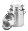 Bayou Classic 4042 42-Quart All-Purpose Aluminum Stockpot with Steam and Boil Basket