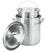 Kitchen & Housewares : Bayou Classic 4042 42-Quart All-Purpose Aluminum Stockpot with Steam and Boil Basket