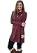 Our Precious Women's Lapel Neck Long Sleeve Loose Sides Slit Shirt Tunic Dress