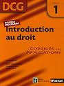 Introduction au droit Epreuve 1 - Corrig&eacute;s des applications
