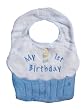 Dressed to Drool Blue "My 1st Birthday" Cupcake Bib