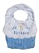 Dressed to Drool Blue "My 1st Birthday" Cupcake Bib